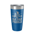 Funny Pickleball Tumbler Never Underestimate An Old Man With A Pickle Ball Paddle Travel Mug Insulated Laser Engraved Coffee Cup Gift 20 oz-6